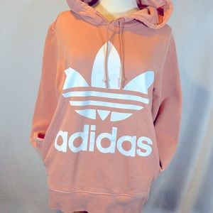 Adidas Womens Trefoil Hoodie Dust Pink Size M